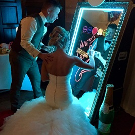 Bride and Groom at Photo Booth
